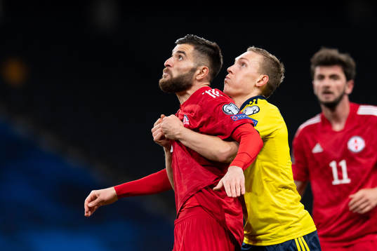 Levan Shengelia of Georgia and Ludwig Augustinsson of Sweden