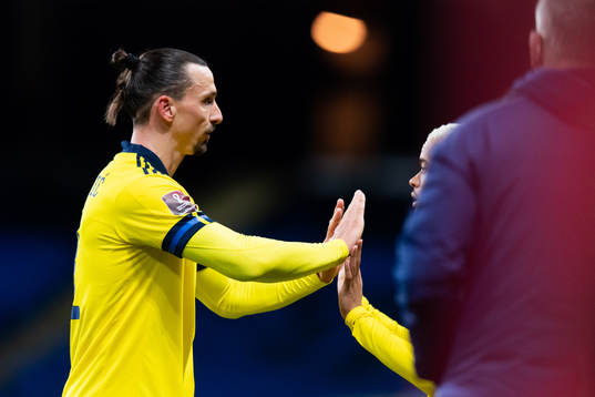 Zlatan Ibrahimovic is replaced by Robin Quaison of Sweden