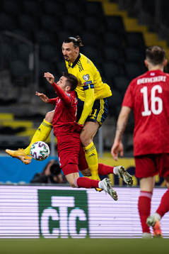 Guram Giorbelidze of Georgia and Zlatan Ibrahimovic of