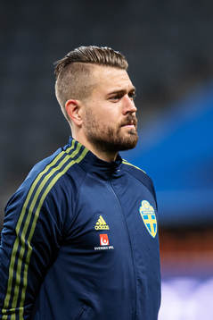 Goalkeeper Kristoffer Nordfeldt of Sweden