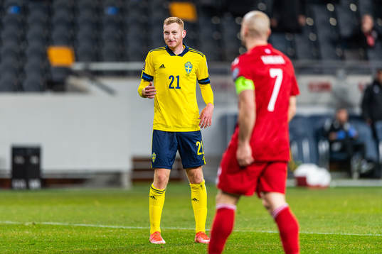 Dejan Kulusevski of Sweden looks dejected