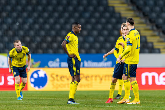 Alexander Isak, Kristoffer Olsson and Zlatan Ibrahimovic of