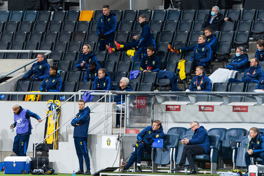 Assistant coach Peter Wettergren and Janne Andersson, head