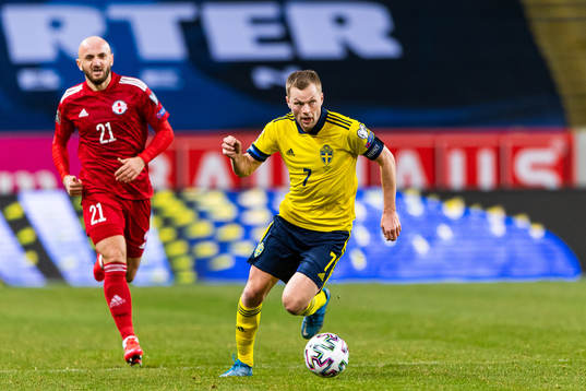 Valerian Gvilia of Georgia and Sebastian Larsson of Sweden