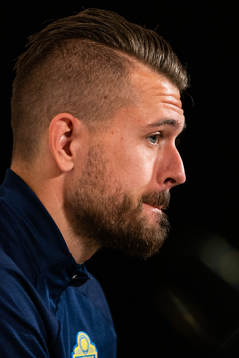 Goalkeeper Kristoffer Nordfeldt of Sweden
