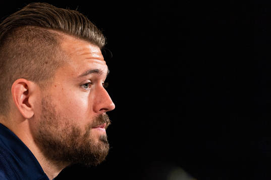 Goalkeeper Kristoffer Nordfeldt of Sweden