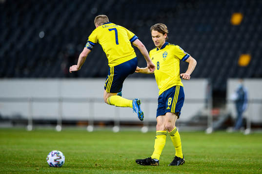 Sebastian Larsson and Albin Ekdal of Sweden