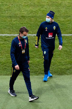 Emil Forsberg and Albin Ekdal of Sweden