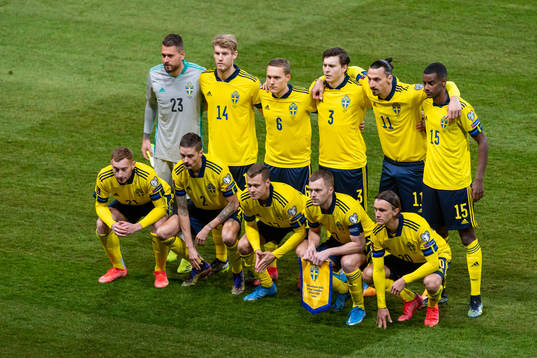 The Swedish starting eleven at lineup
