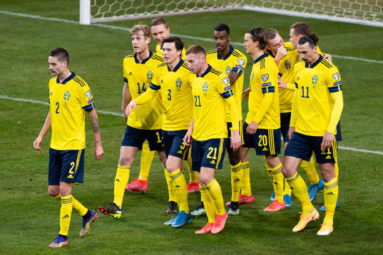 The players of Sweden celebrate