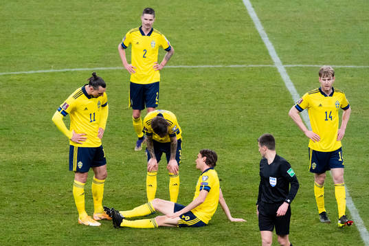 Albin Ekdal of Sweden is injured