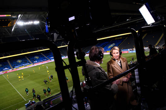 Åke Unger and Hanna Marklund, commentator of swedish