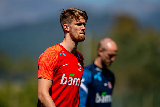 Kristoffer Ajer of the Norwegian national football team