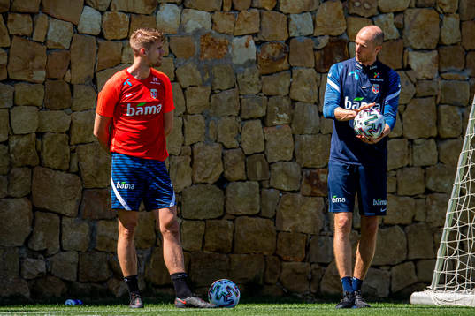 Kristoffer Ajer of the Norwegian national football team