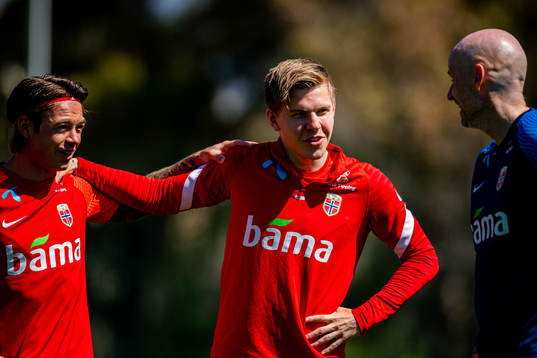 Patrick Berg and Jens Petter Hauge talk to Ståle