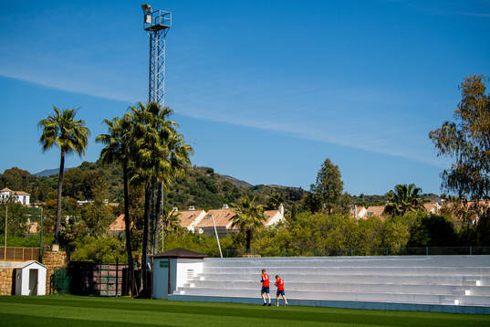 Alexander Sørloth and Jonas Svensson of the Norwegian