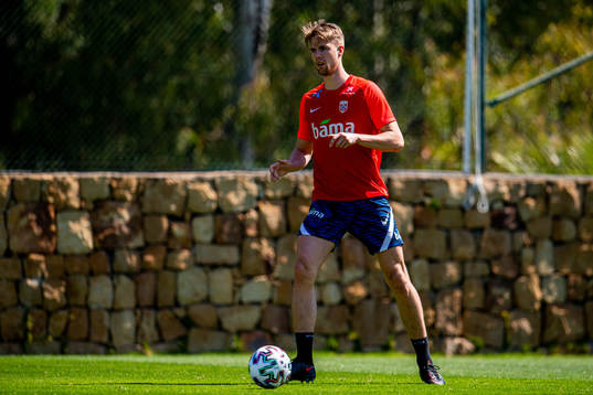 Kristoffer Ajer of the Norwegian national football team