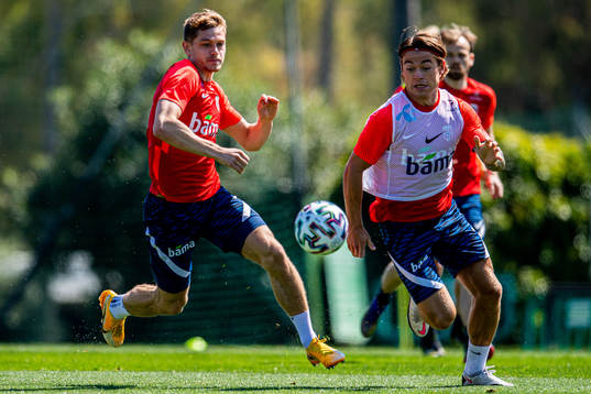 Julian Ryerson and Patrick Berg of the Norwegian national