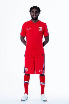 Tokmac Nguen of the Norwegian national football team poses