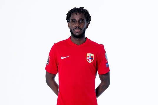 Tokmac Nguen of the Norwegian national football team poses