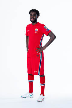 Tokmac Nguen of the Norwegian national football team poses