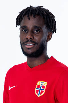 Tokmac Nguen of the Norwegian national football team poses