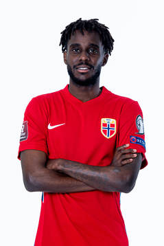 Tokmac Nguen of the Norwegian national football team poses