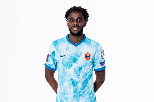 Tokmac Nguen of the Norwegian national football team poses