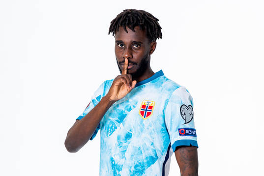 Tokmac Nguen of the Norwegian national football team poses