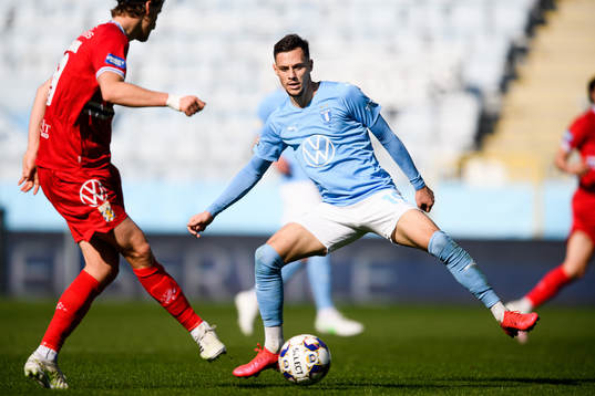 IFK Göteborgs Simon Thern och Malmö FFs Veljko Birmancevic