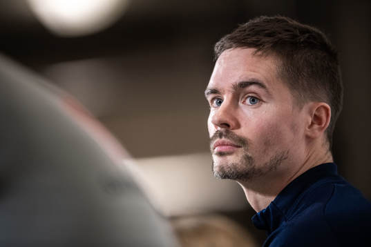 Mikael Lustig of the Swedish national football team