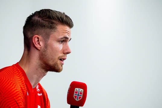 Kristoffer Ajer of the Norwegian national football team