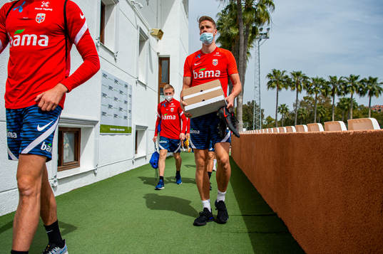 Kristoffer Ajer of the Norwegian national football team