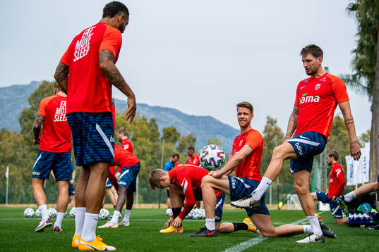 Joshua King, Kristoffer Ajer and Stefan Strandberg of the