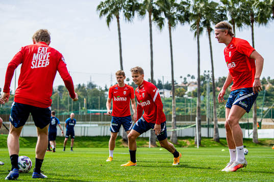 Julian Ryerson, Martin Ødegaard and Erling Braut Haaland