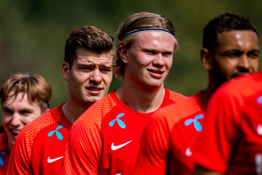Alexander Sørloth, Erling Braut Haaland and Joshua King of