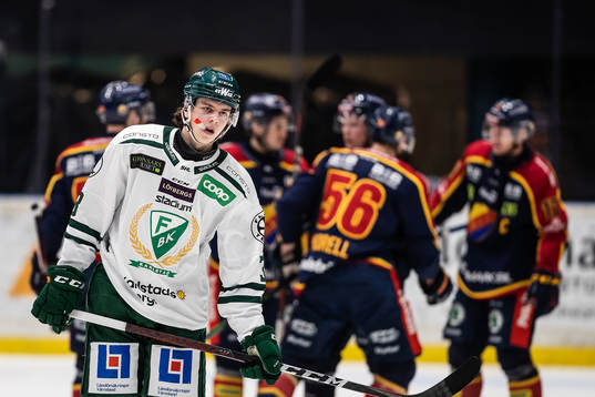 Färjestads Albert Johansson deppar