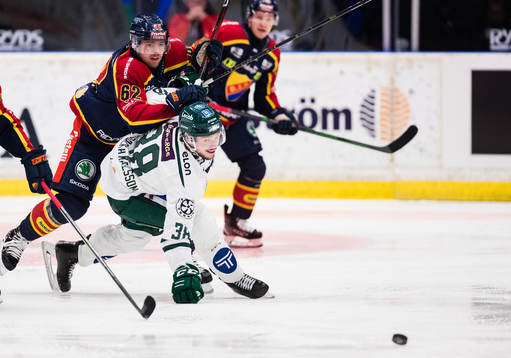 Djurgårdens Manuel Ågren och Färjestads Jakob Forsbacka