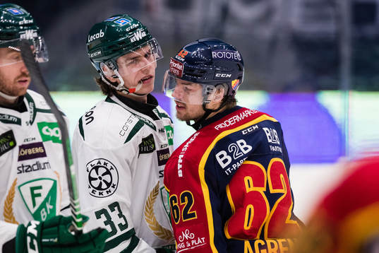 Färjestads Albert Johansson och Djurgårdens Manuel Ågren