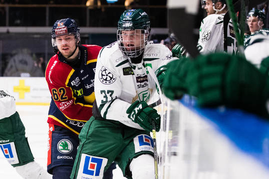 Djurgårdens Manuel Ågren och Färjestads Adam Ginning