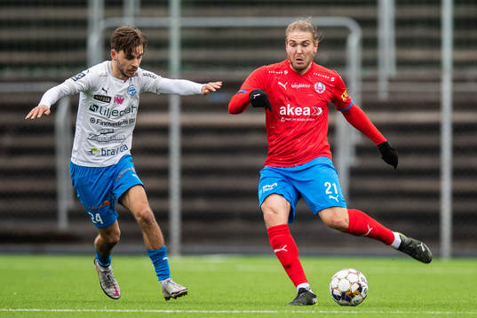 Värnamos Edvin Becirovic och Helsingborgs Charlie Weberg