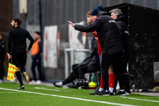 Helsingborgs Daniel Bergman och tränare Jörgen Lennartsson