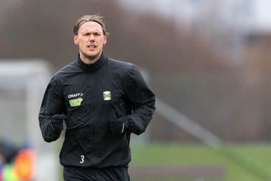 Varbergs Hampus Zachrisson före träningsmatchen i fotboll