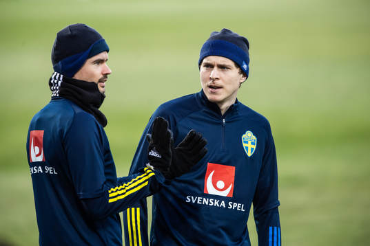 Mikael Lustig and Victor Nilsson Lindelöf of the Swedish