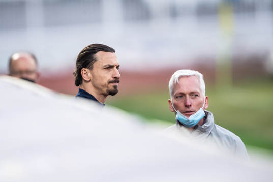 Zlatan Ibrahimovic and Håkan Sjöstrand General secretary