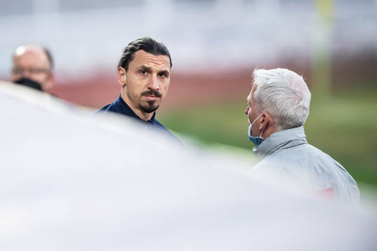Zlatan Ibrahimovic and Håkan Sjöstrand General secretary
