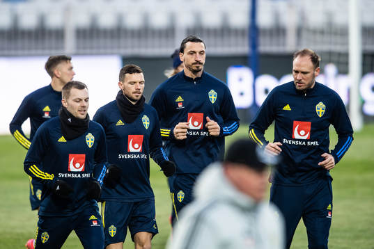 Sebastian Larsson, Marcus Berg, Zlatan Ibrahimovic and