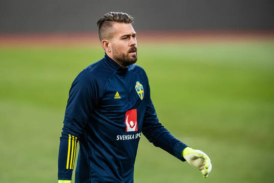 goalkeeper Kristoffer Nordfeldt of the Swedish national
