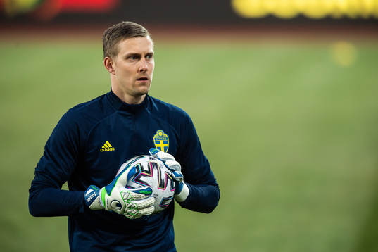 goalkeeper Karl-Johan Johnsson of the Swedish national