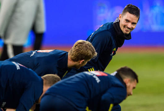 Mikael Lustig of the Swedish national football team